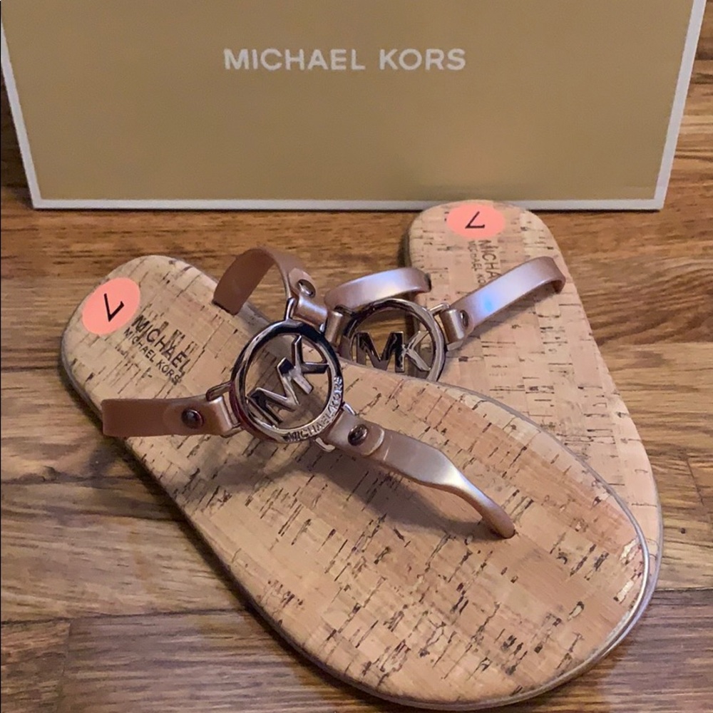 Michael Kors Rose Gold Sandals 7